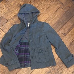 Grey Peacoat w/ Pockets!